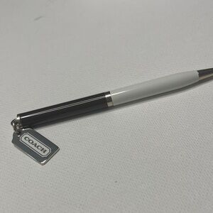 Coach Brown and White Pen with Coach Tag